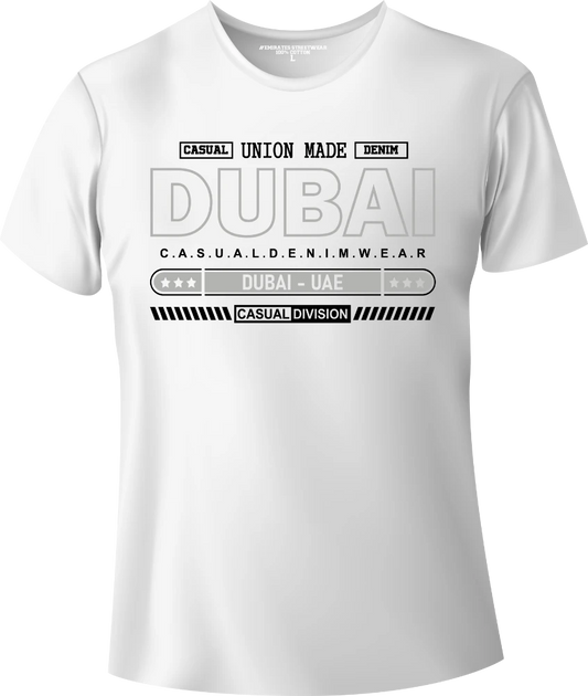 Dubai Casual Denim Wear T-Shirt | Gift / Souvenir Unisex Tee for Men, Women & Kids D-167