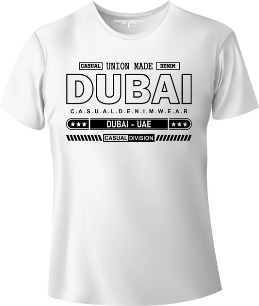 Dubai Casual Denim Wear T-Shirt | Gift / Souvenir Unisex Tee for Men, Women & Kids D-167