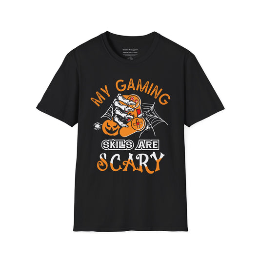 My Gaming Skills Are Scary T-Shirt – Funny Halloween Gamer Shirt – Spooky Video Game Graphic Tee