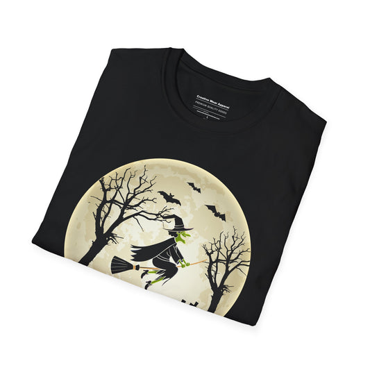 Happy Halloween Witch T-Shirt – Funny Witch Halloween Graphic Tee – Spooky Holiday Shirt