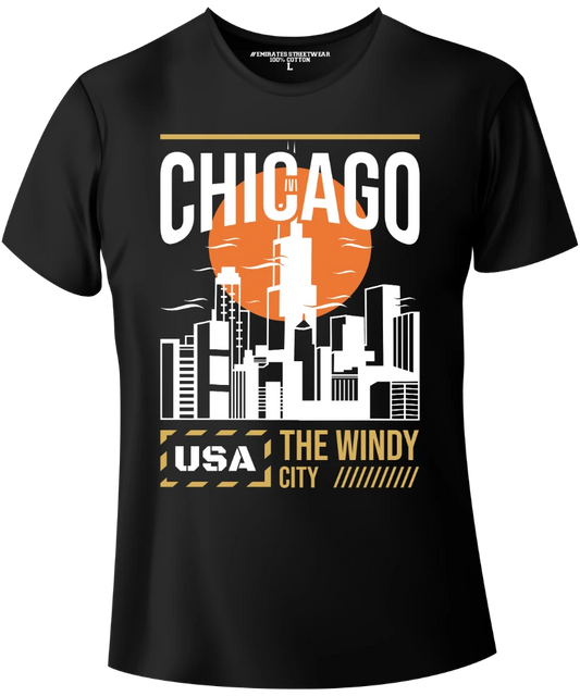 Chicago USA – World-Famous City T-Shirt for Men, Women, or Kids, Unisex Tee