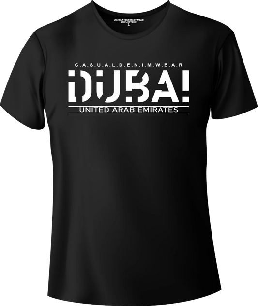 Dubai Casual Denim Wear T-Shirt | Gift / Souvenir Unisex Tee for Men, Women & Kids D-153