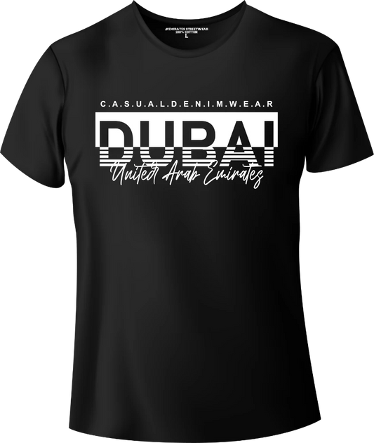 Dubai Casual Denim Wear T-Shirt | Gift / Souvenir Unisex Tee for Men, Women & Kids D-157