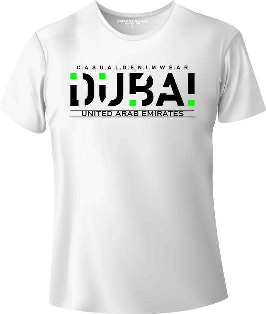 Dubai Casual Denim Wear T-Shirt | Gift / Souvenir Unisex Tee for Men, Women & Kids D-153