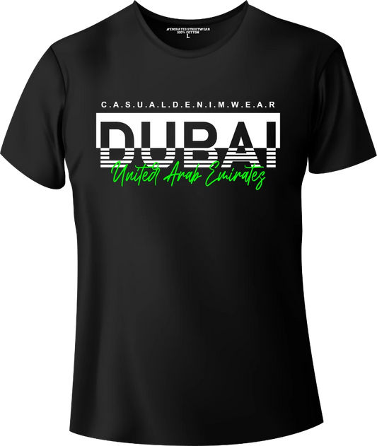 Dubai Casual Denim Wear T-Shirt | Gift / Souvenir Unisex Tee for Men, Women & Kids D-157