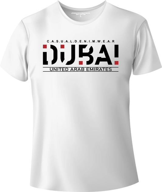 Dubai Casual Denim Wear T-Shirt | Gift / Souvenir Unisex Tee for Men, Women & Kids D-153