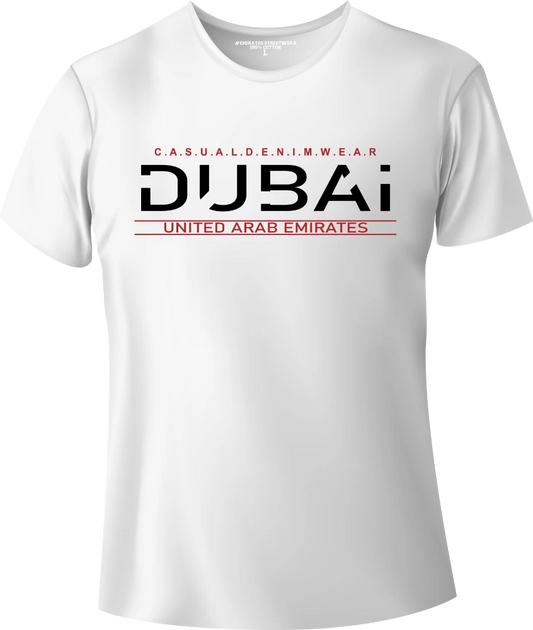 Dubai Casual Denim Wear T-Shirt | Gift / Souvenir Unisex Tee for Men, Women & Kids D-151