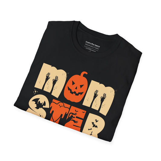 Halloween Momster T-Shirt – Funny Spooky Mom Graphic Tee – Cute Scary Halloween Shirt