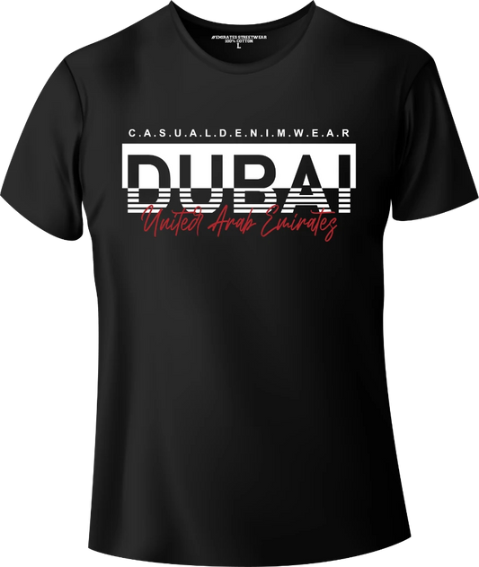 Dubai Casual Denim Wear T-Shirt | Gift / Souvenir Unisex Tee for Men, Women & Kids D-157