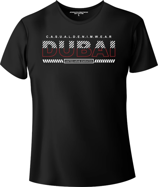 Dubai Casual Denim Wear T-Shirt | Gift / Souvenir Unisex Tee for Men, Women & Kids D-147