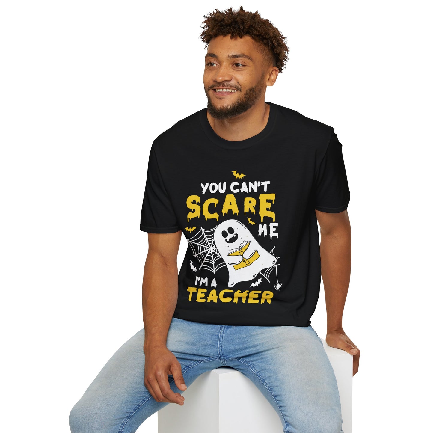 You Can’t Scare Me I’m a Teacher T-Shirt – Funny Halloween Teacher Graphic Tee – Spooky School Shirt