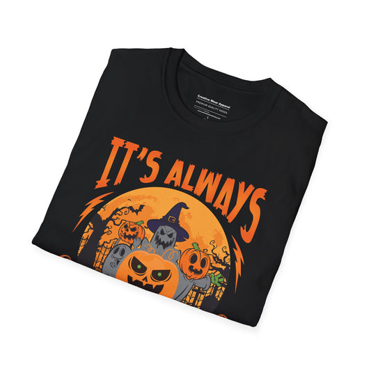 It’s Always Halloween Inside My Head T-Shirt – Funny Spooky Graphic Tee – Halloween Lover Shirt