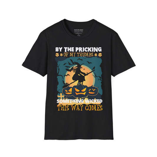 By The Pricking Of My Thumbs T-Shirt – Witchy Halloween Graphic Tee – Spooky Shakespeare Quote Shirt