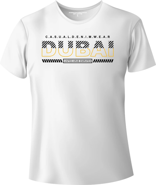 Dubai Casual Denim Wear T-Shirt | Gift / Souvenir Unisex Tee for Men, Women & Kids D-147