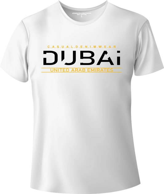 Dubai Casual Denim Wear T-Shirt | Gift / Souvenir Unisex Tee for Men, Women & Kids D-151