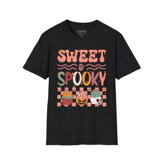 Sweet & Spooky T-Shirt – Cute Halloween Graphic Tee – Aesthetic Fall Shirt