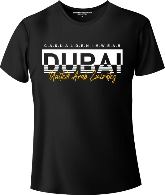 Dubai Casual Denim Wear T-Shirt | Gift / Souvenir Unisex Tee for Men, Women & Kids D-157