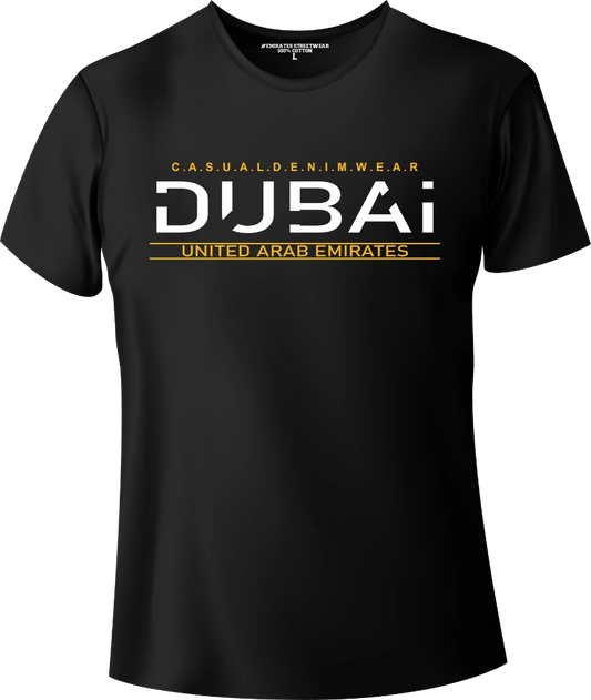 Dubai Casual Denim Wear T-Shirt | Gift / Souvenir Unisex Tee for Men, Women & Kids D-151