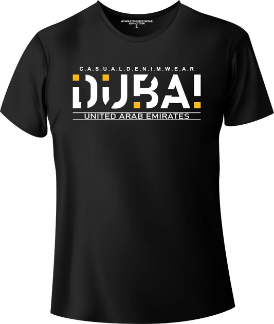 Dubai Casual Denim Wear T-Shirt | Gift / Souvenir Unisex Tee for Men, Women & Kids D-153