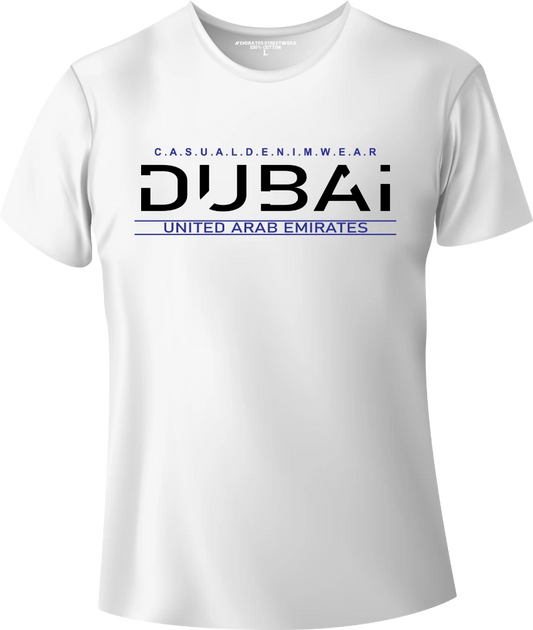 Dubai Casual Denim Wear T-Shirt | Gift / Souvenir Unisex Tee for Men, Women & Kids D-151