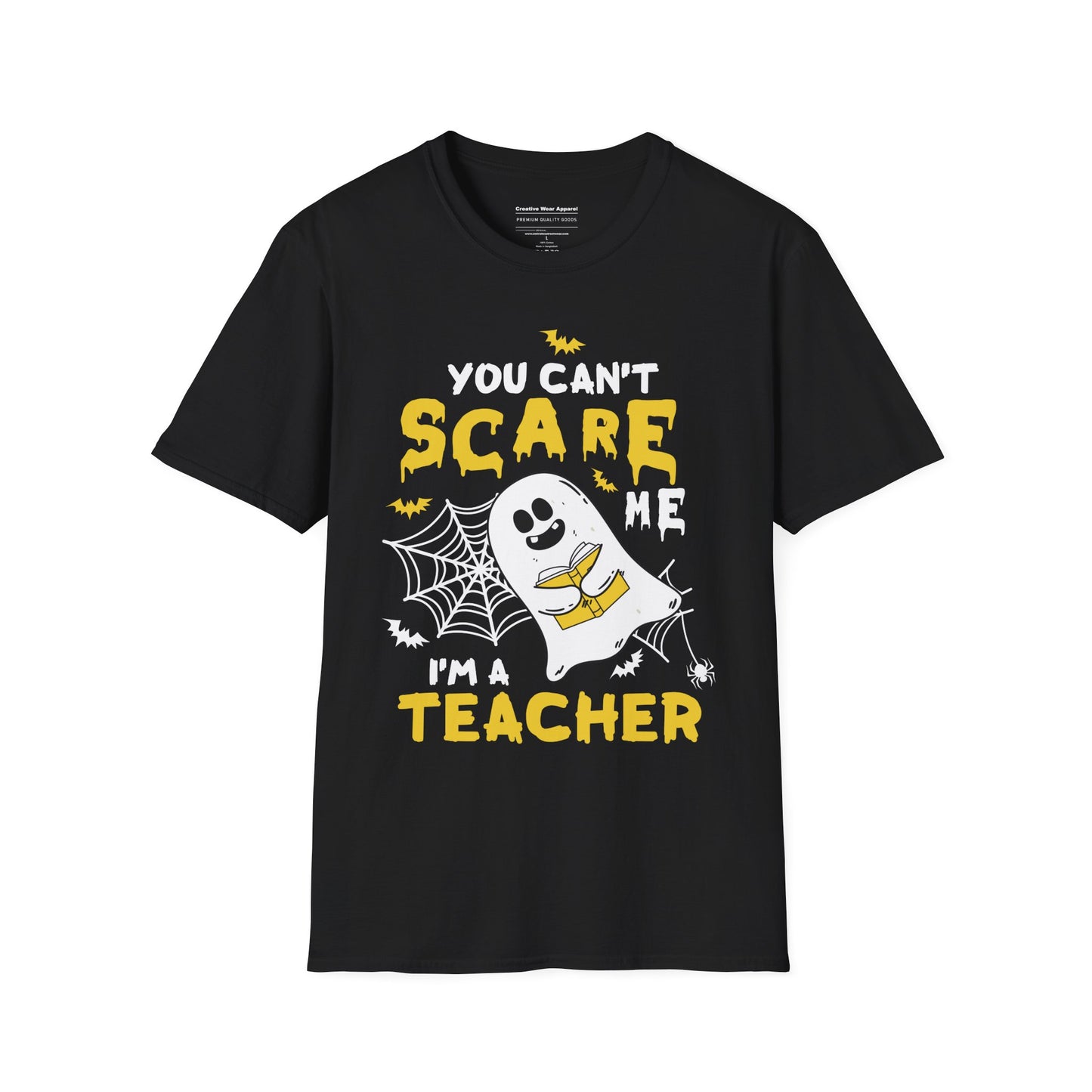 You Can’t Scare Me I’m a Teacher T-Shirt – Funny Halloween Teacher Graphic Tee – Spooky School Shirt