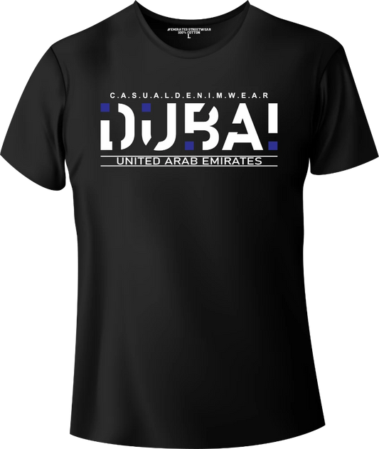 Dubai Casual Denim Wear T-Shirt | Gift / Souvenir Unisex Tee for Men, Women & Kids D-153