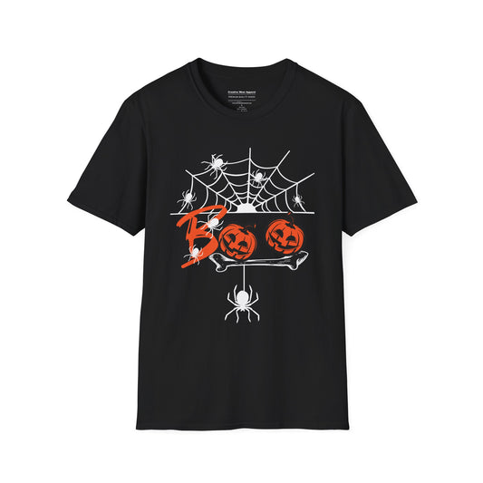 BOO T-Shirt – Minimalist Halloween Graphic Tee – Cute Spooky Shirt