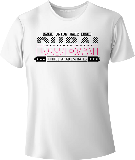 Dubai Casual Denim Wear T-Shirt | Gift / Souvenir Unisex Tee for Men, Women & Kids D-149