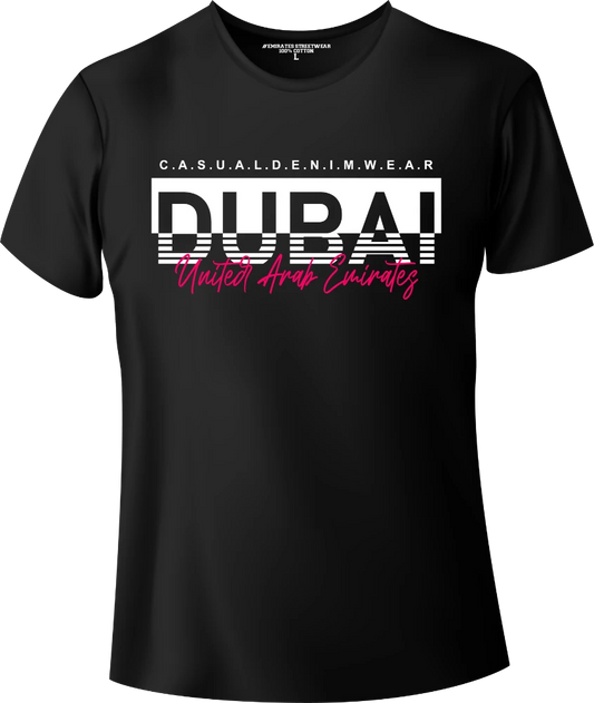 Dubai Casual Denim Wear T-Shirt | Gift / Souvenir Unisex Tee for Men, Women & Kids D-157