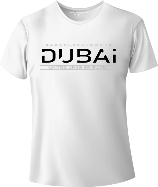 Dubai Casual Denim Wear T-Shirt | Gift / Souvenir Unisex Tee for Men, Women & Kids D-151