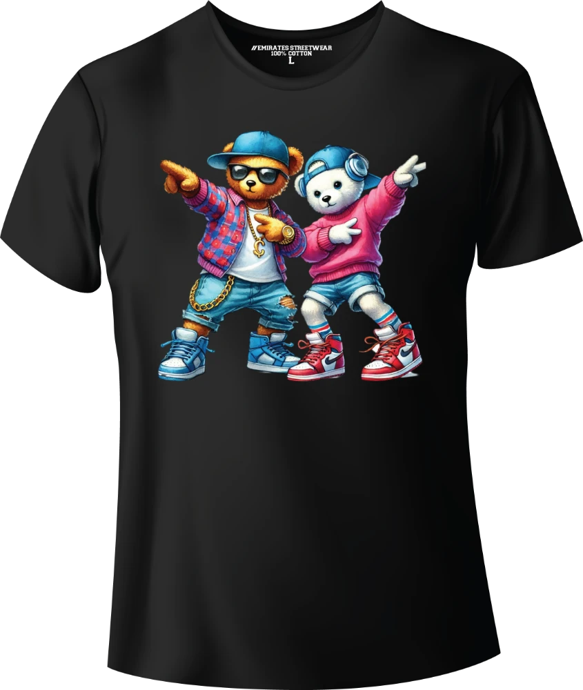 Cool Hip Hop Teddy Bear Graphic Tee
