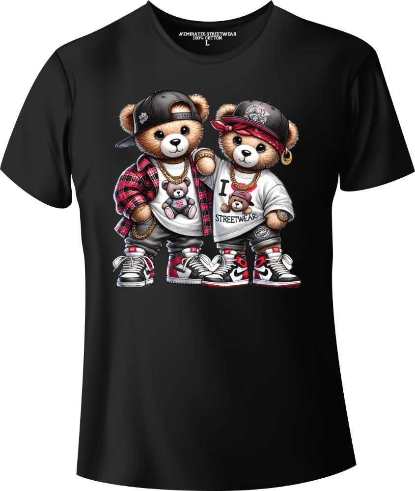 Cool Hip Hop Teddy Bear Graphic Tee