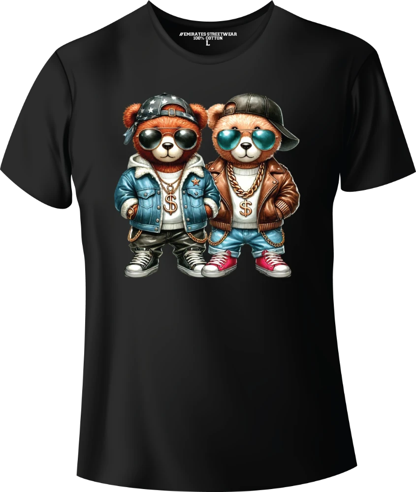 Cool Hip Hop Teddy Bear Graphic Tee