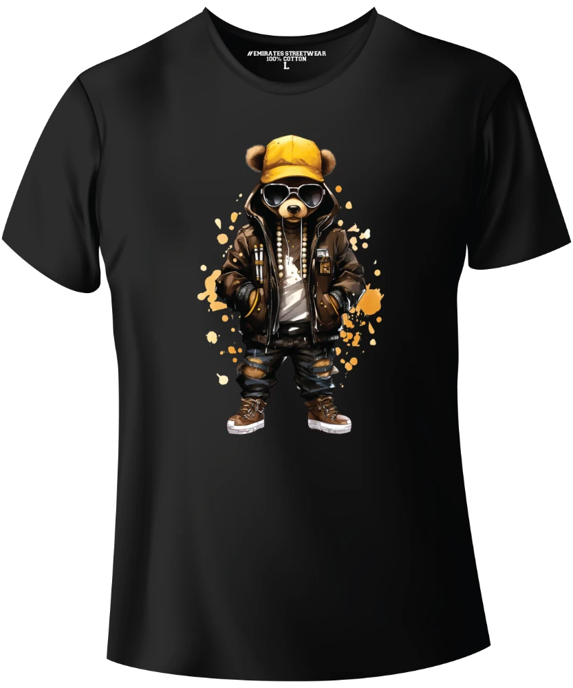 Cool Hip Hop Teddy Bear Graphic Tee