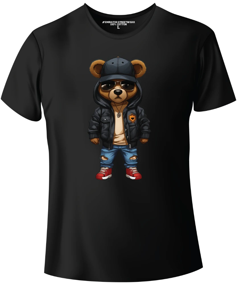 Cool Hip Hop Teddy Bear Graphic Tee