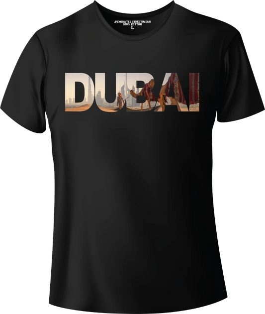 Dubai Desert and Skyline, Souvenir/Gift T-Shirt for Men or Women, Unisex T-Shirt, D-104