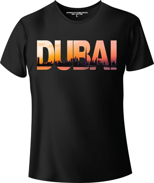 Dubai Skyline Sunset, Souvenir/Gift T-Shirt for Men or Women, Unisex T-Shirt, D-110